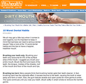 Dr. Joe's List of the 10 Worst Dental Habits.