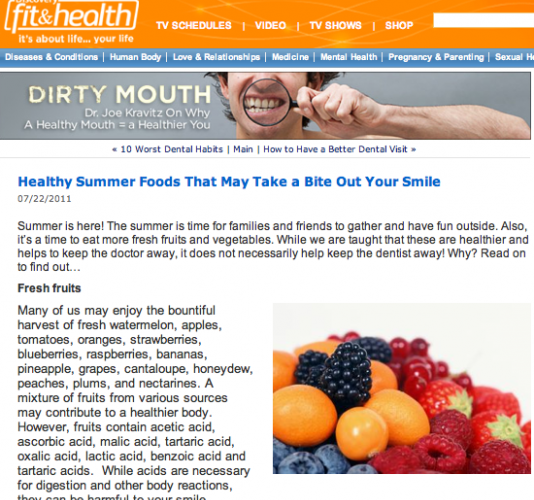 Summer Foods Dental Health